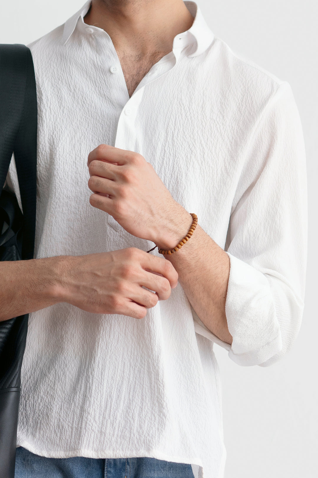 White Polo Textured Shirt