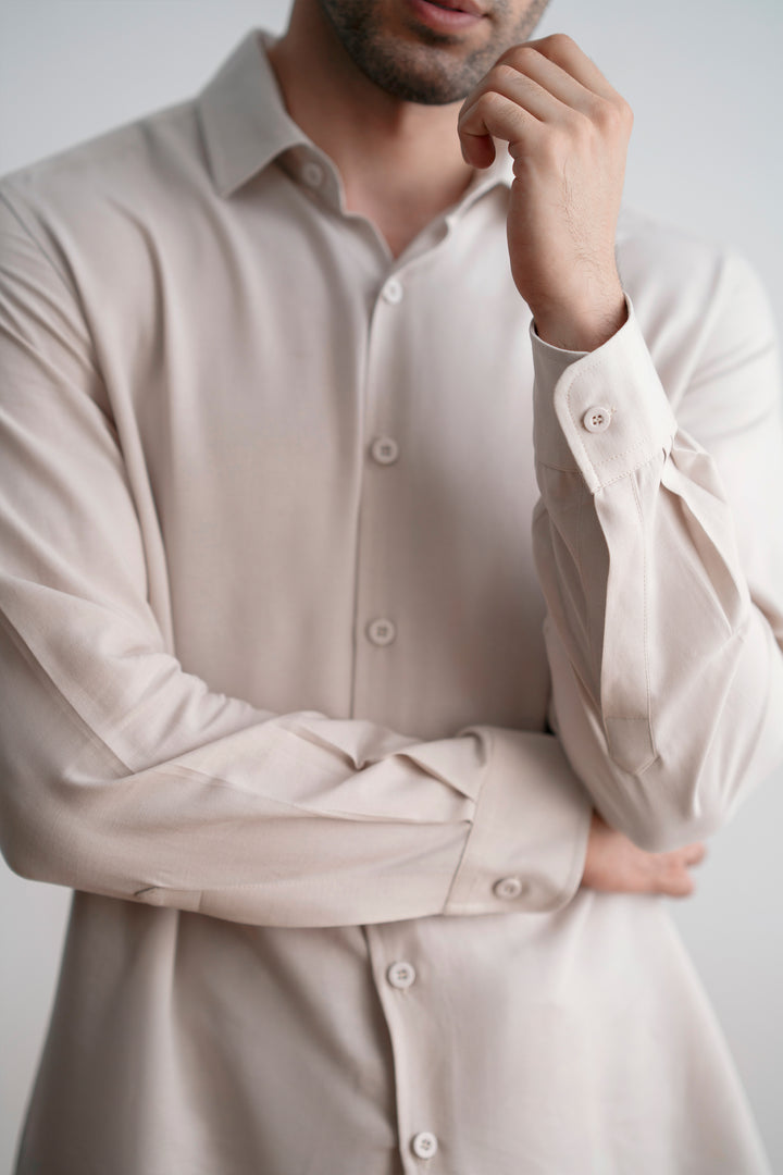 Beige Linen Shirt