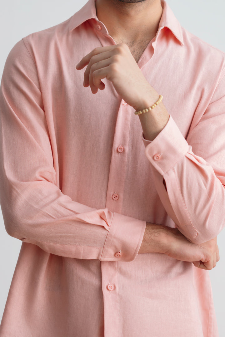 Baby Pink Linen Shirt