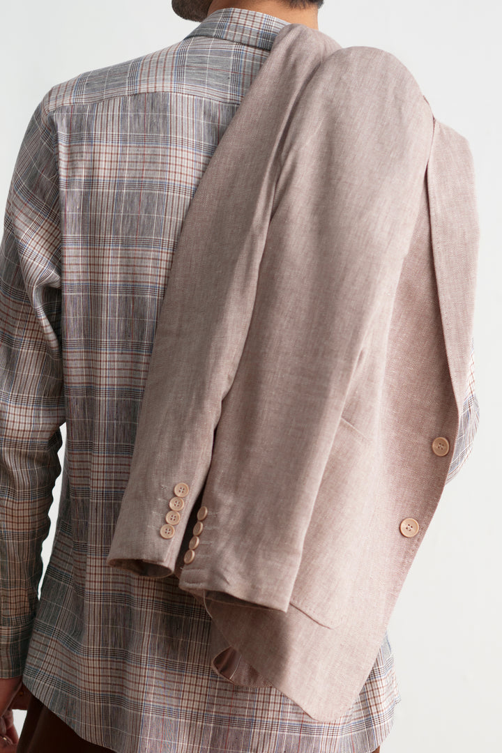 Brown Linen Blazer