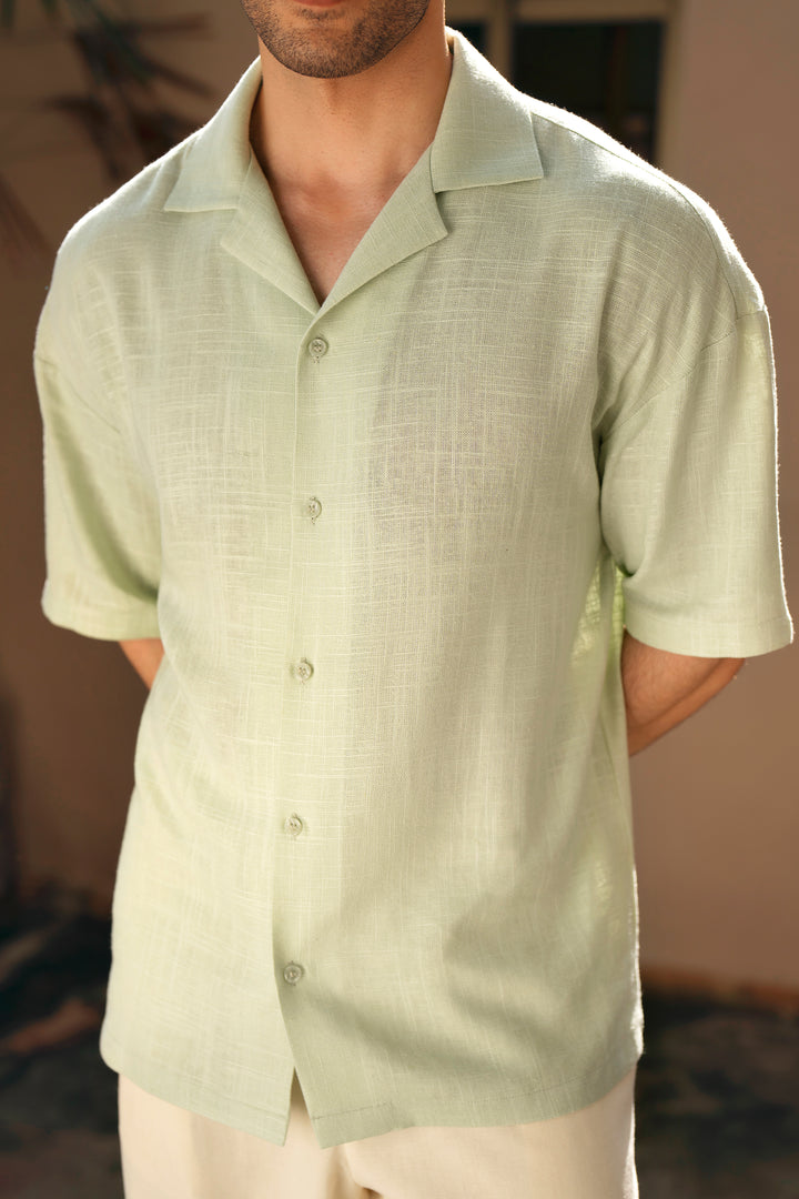 Mint Green Relaxed Resort Shirt