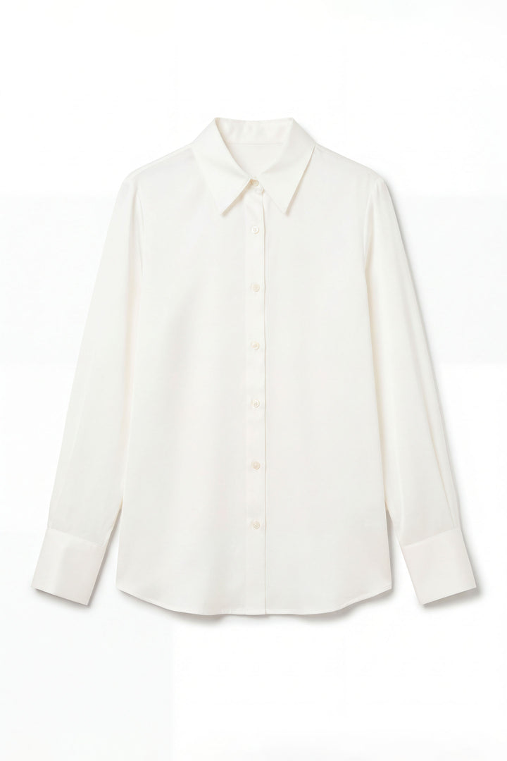 White Satin Shirt
