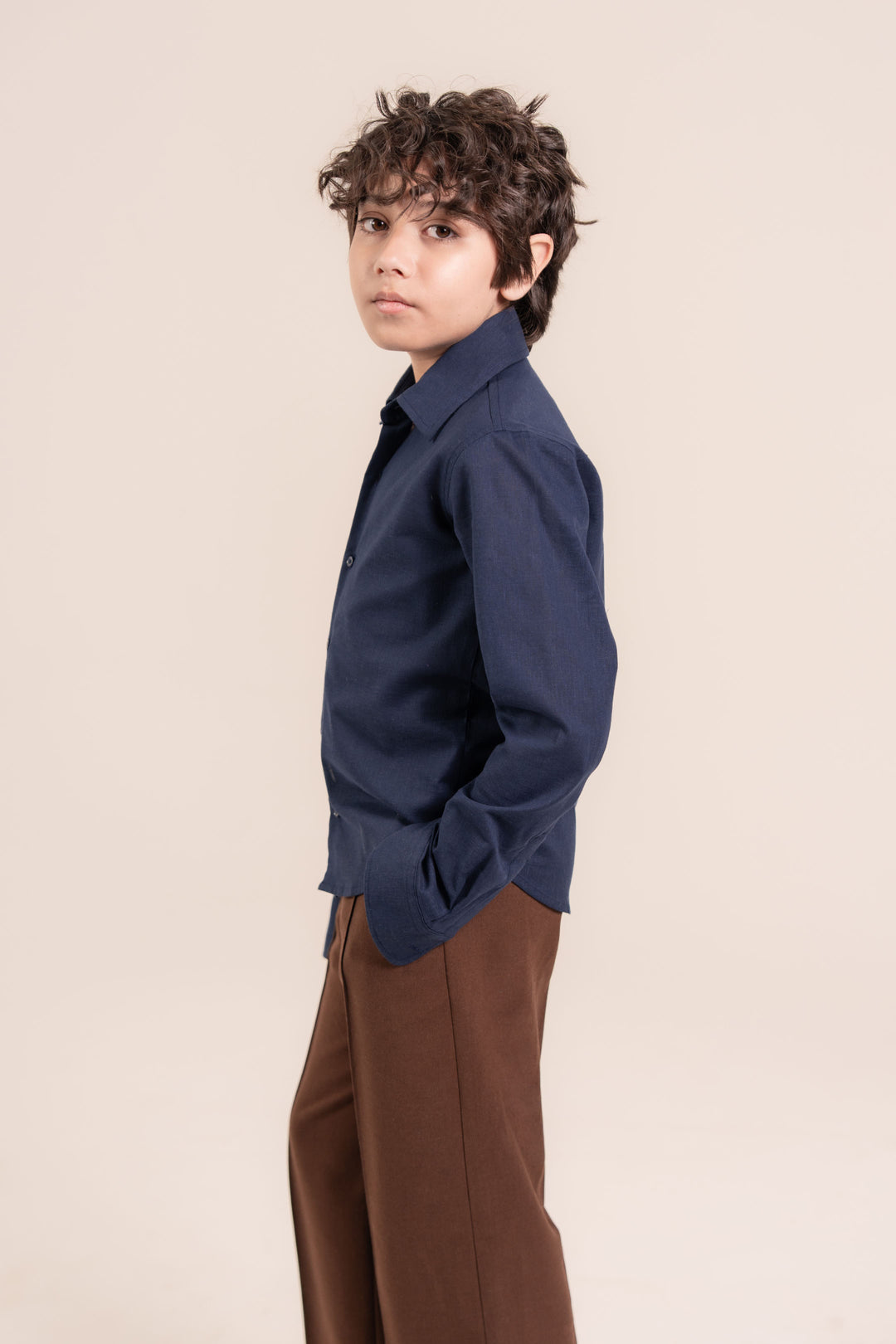 Brown Straight Fit Trouser