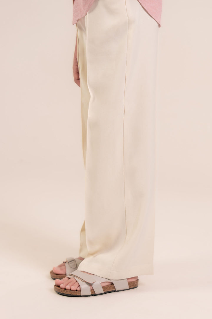 Beige Straight Fit Trouser