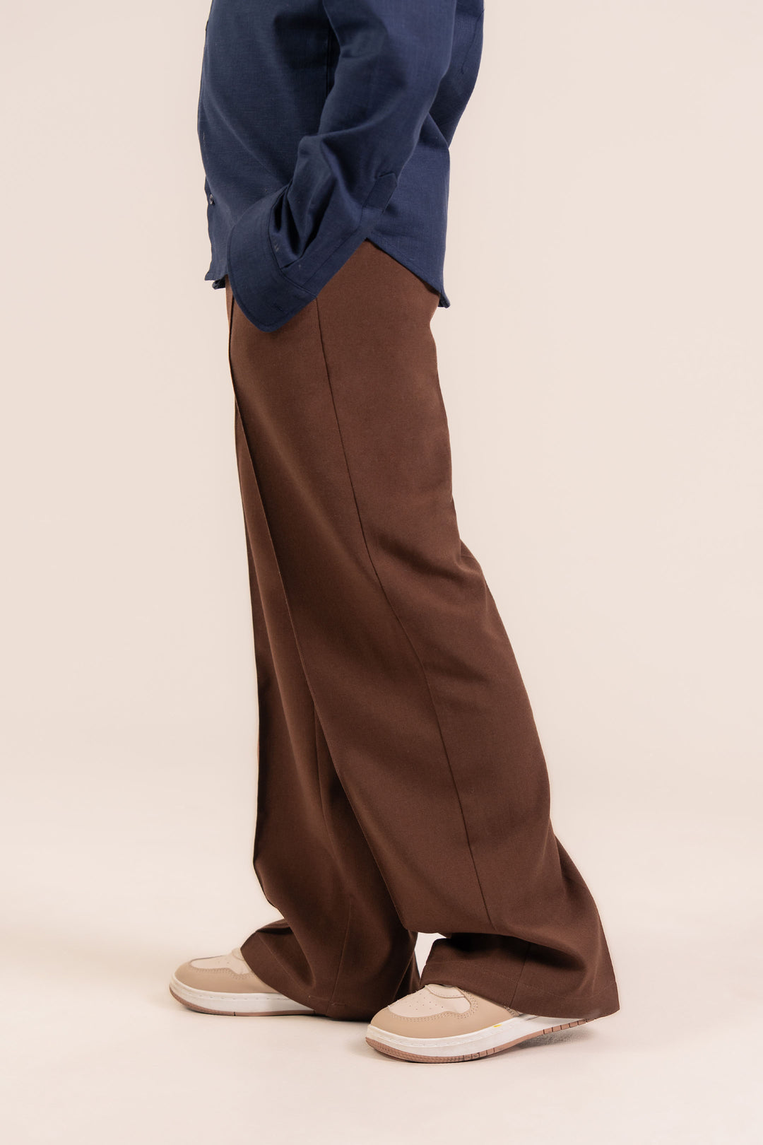 Brown Straight Fit Trouser