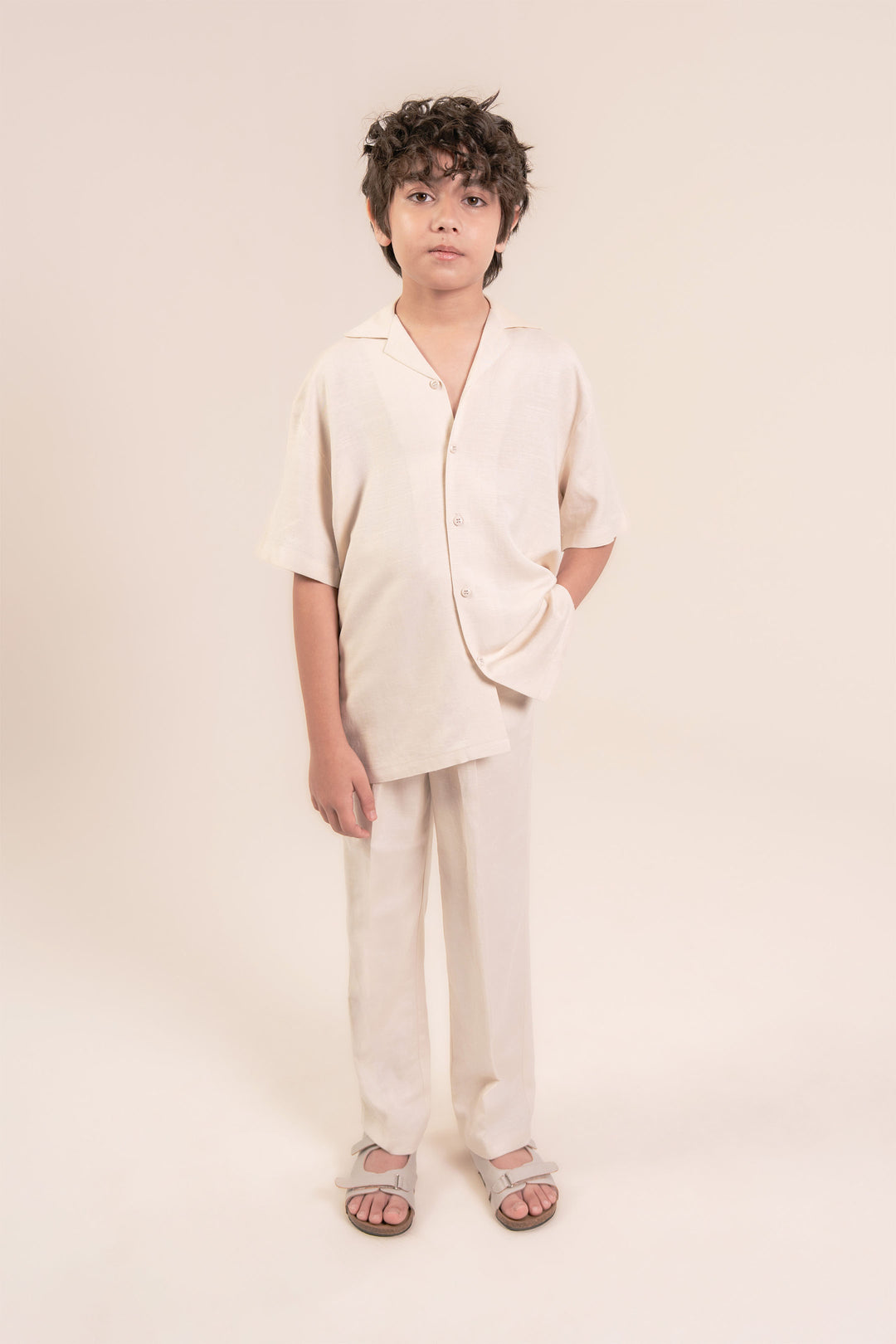 Offwhite Linen Co-ord Set