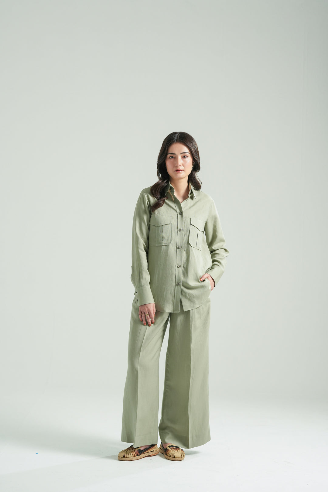 Pistachio Linen Co-Ord Set