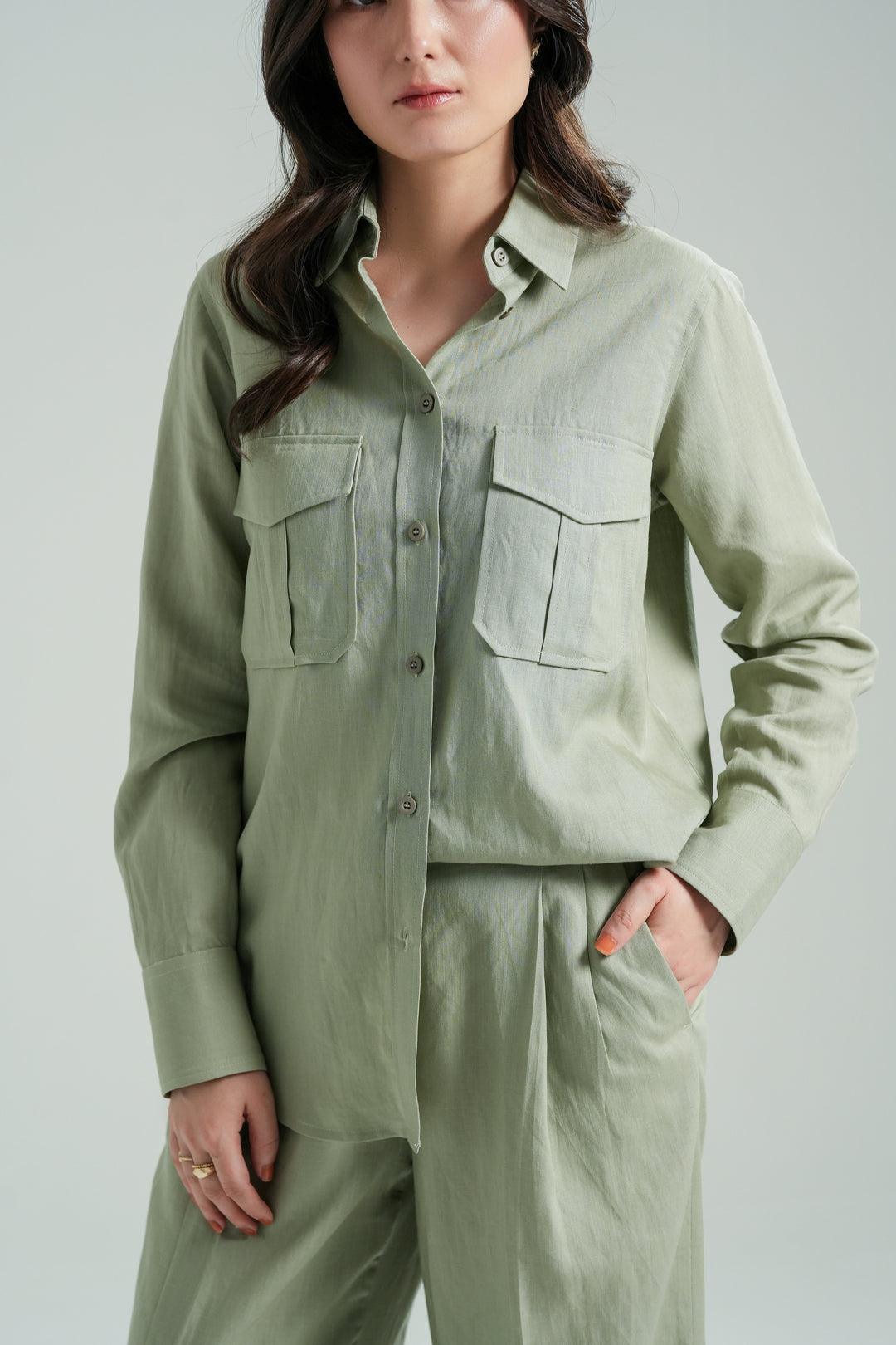 Pistachio Linen Co-Ord Set