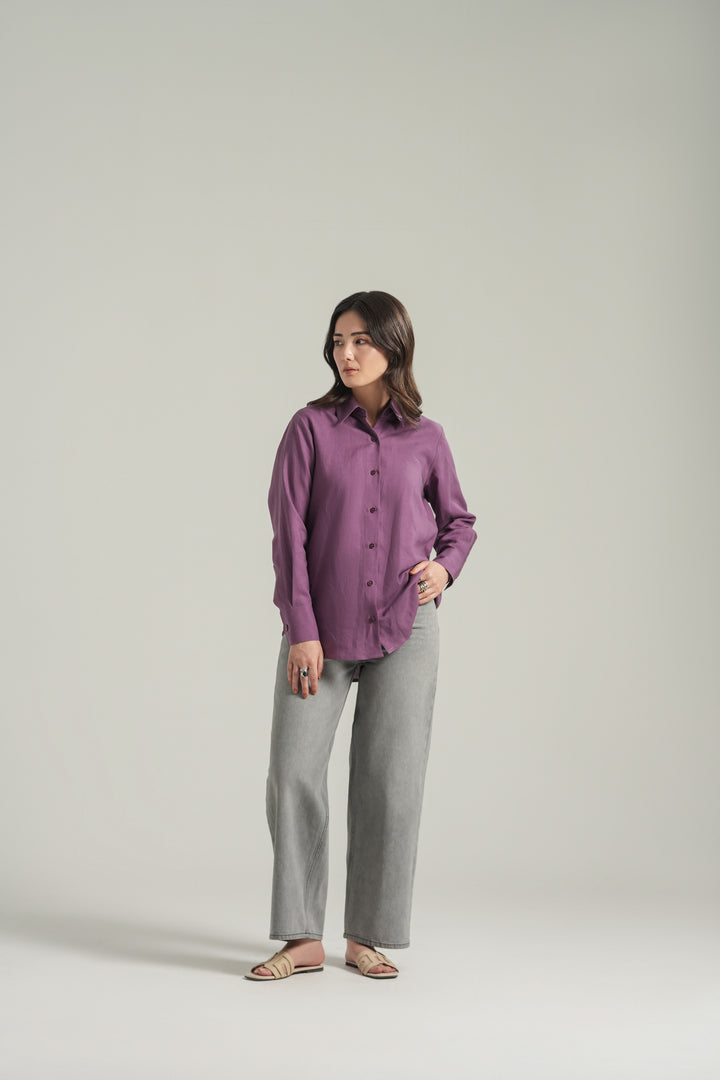 Purple Linen Shirt