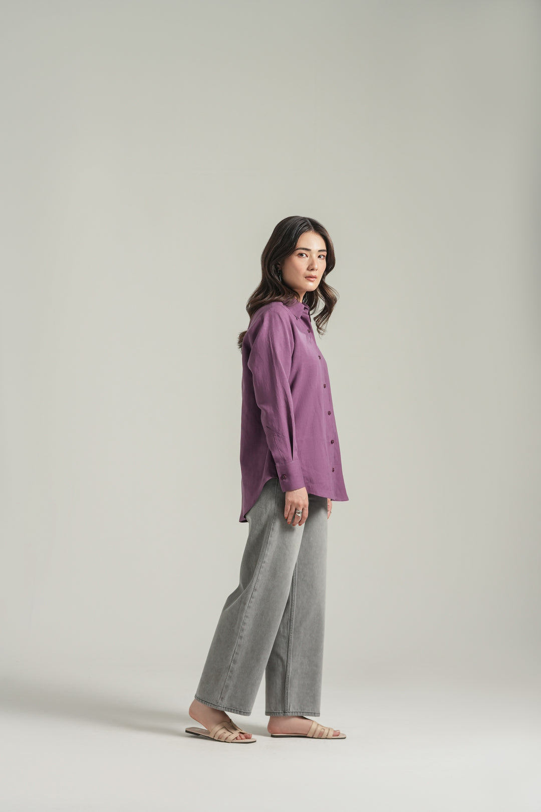 Purple Linen Shirt