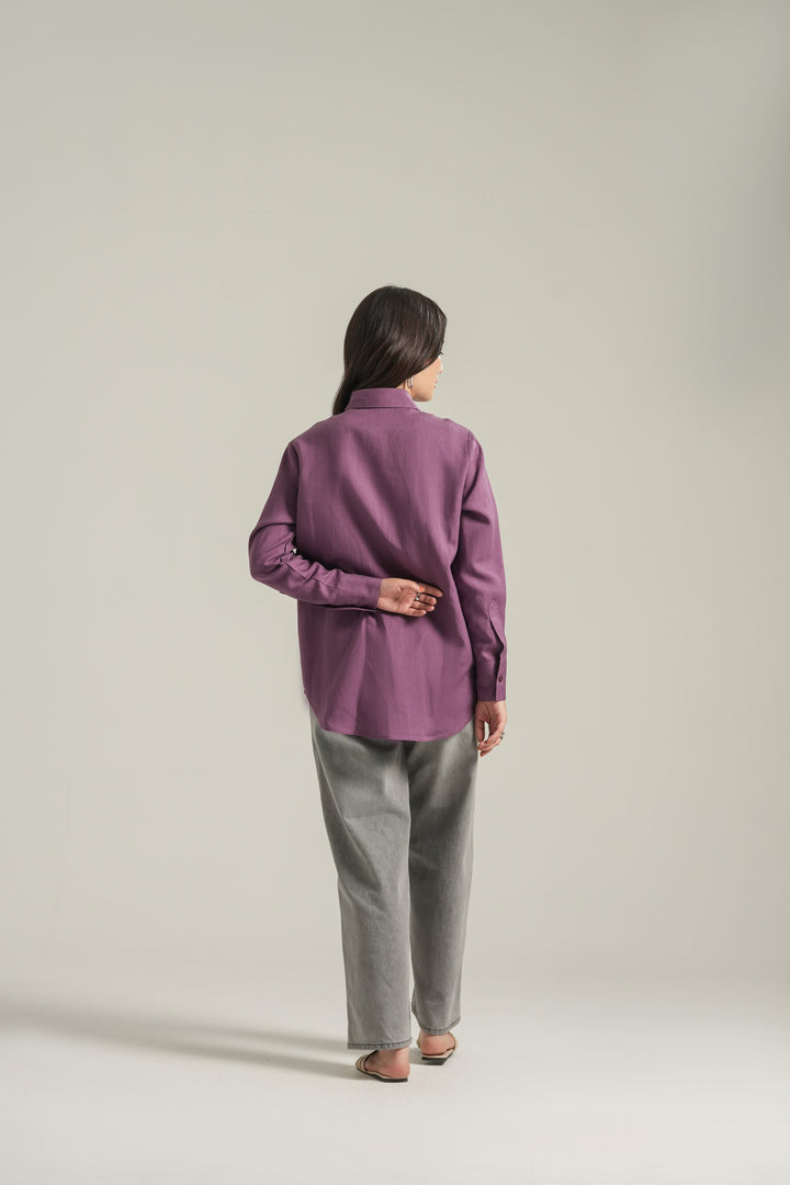 Purple Linen Shirt