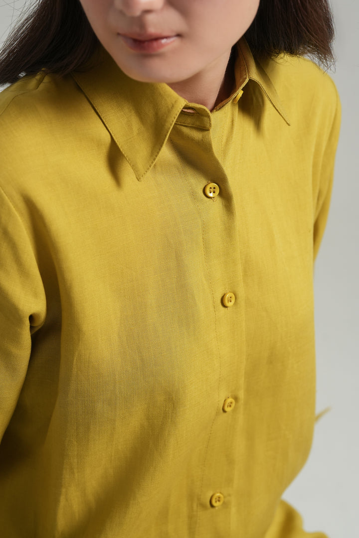 Mustard Linen Shirt