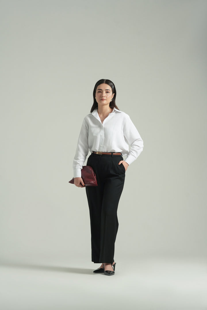 Black Straight Fit Trouser