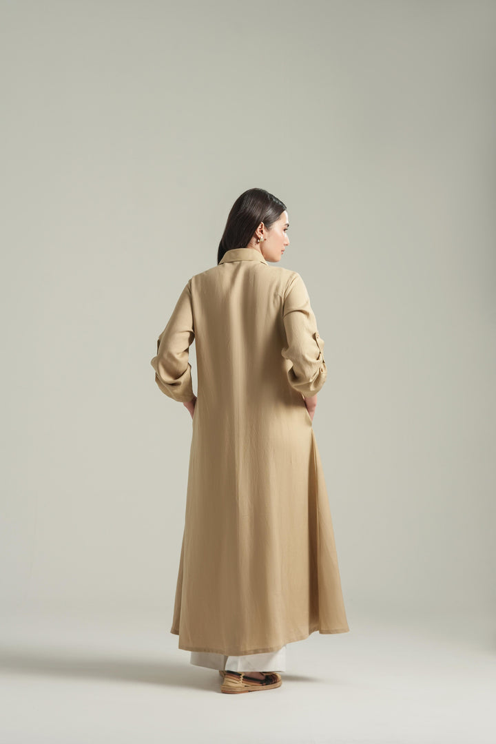 Beige Linen Long Dress