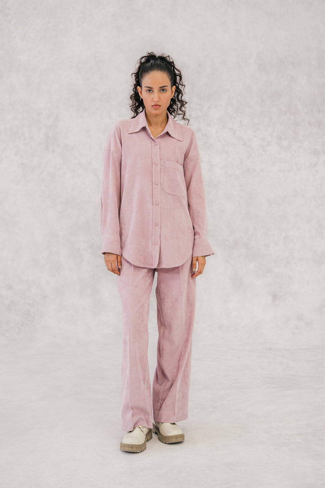 Pink Corduroy Coordinating Set