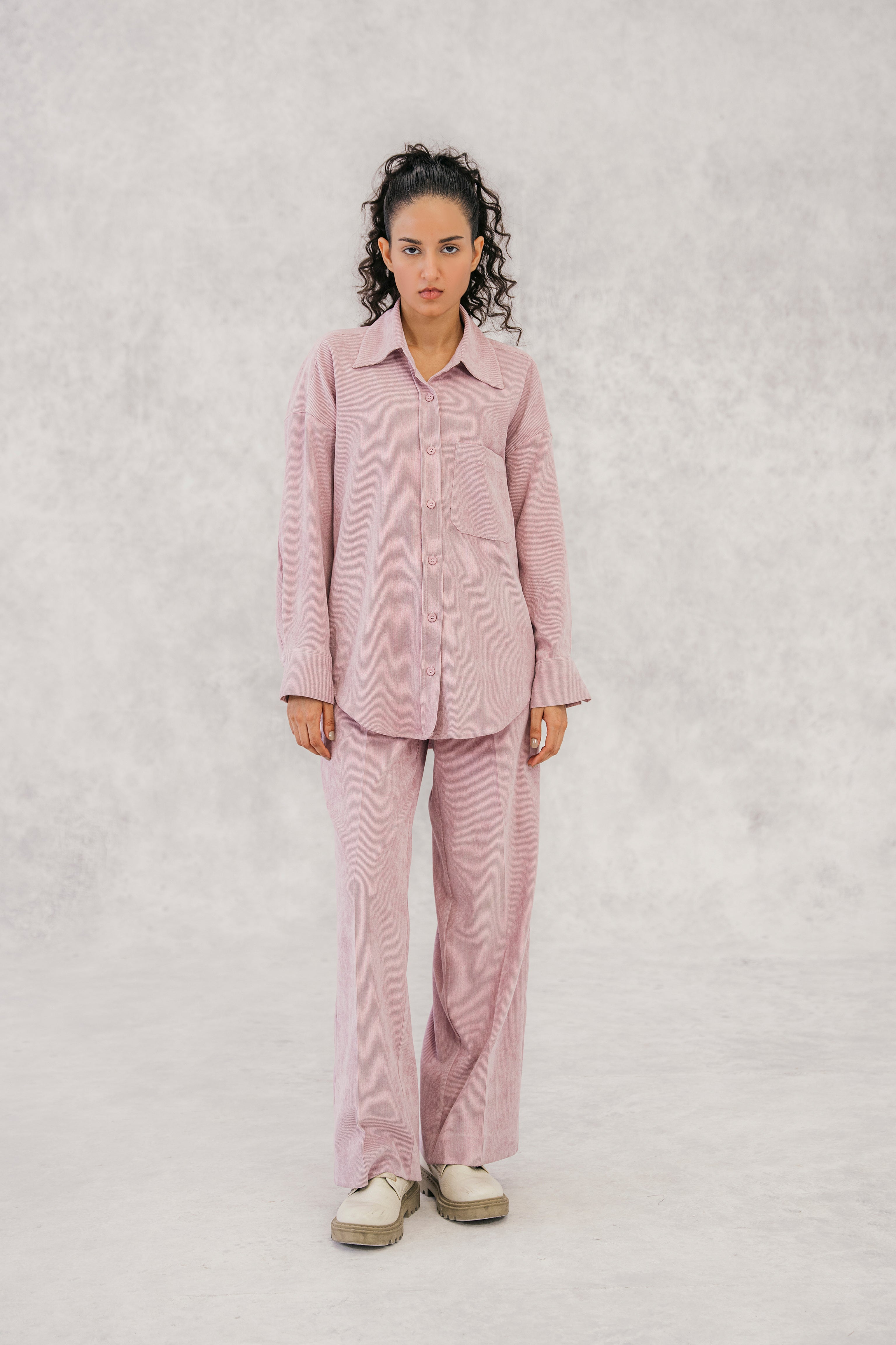 Pink Corduroy Coordinating Set