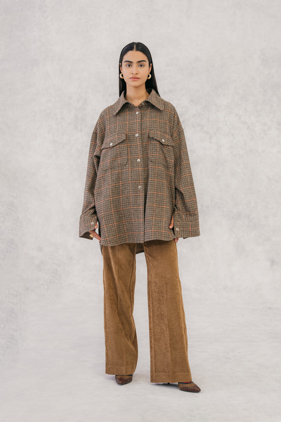 Wool Overshirt with Pockets