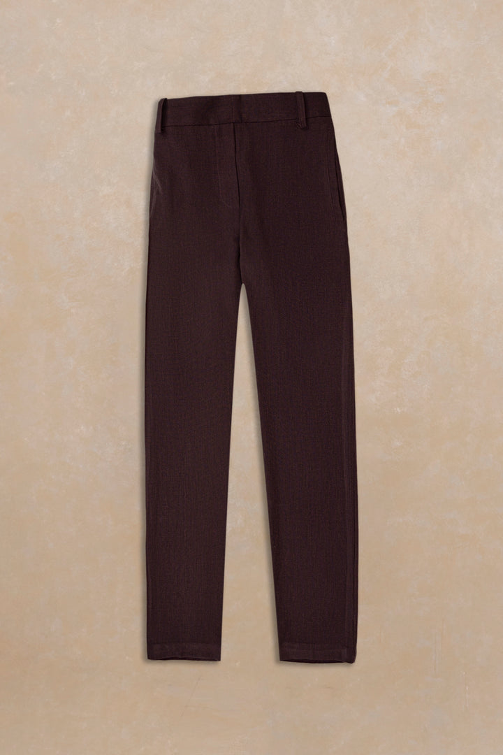 Chocolate Brown Straight Fit Trouser