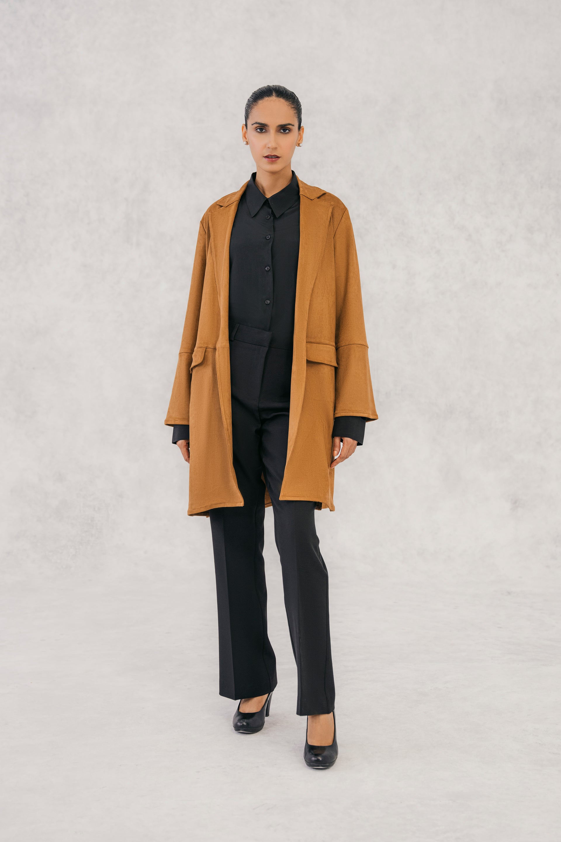 MUSTARD SUEDE JACKET