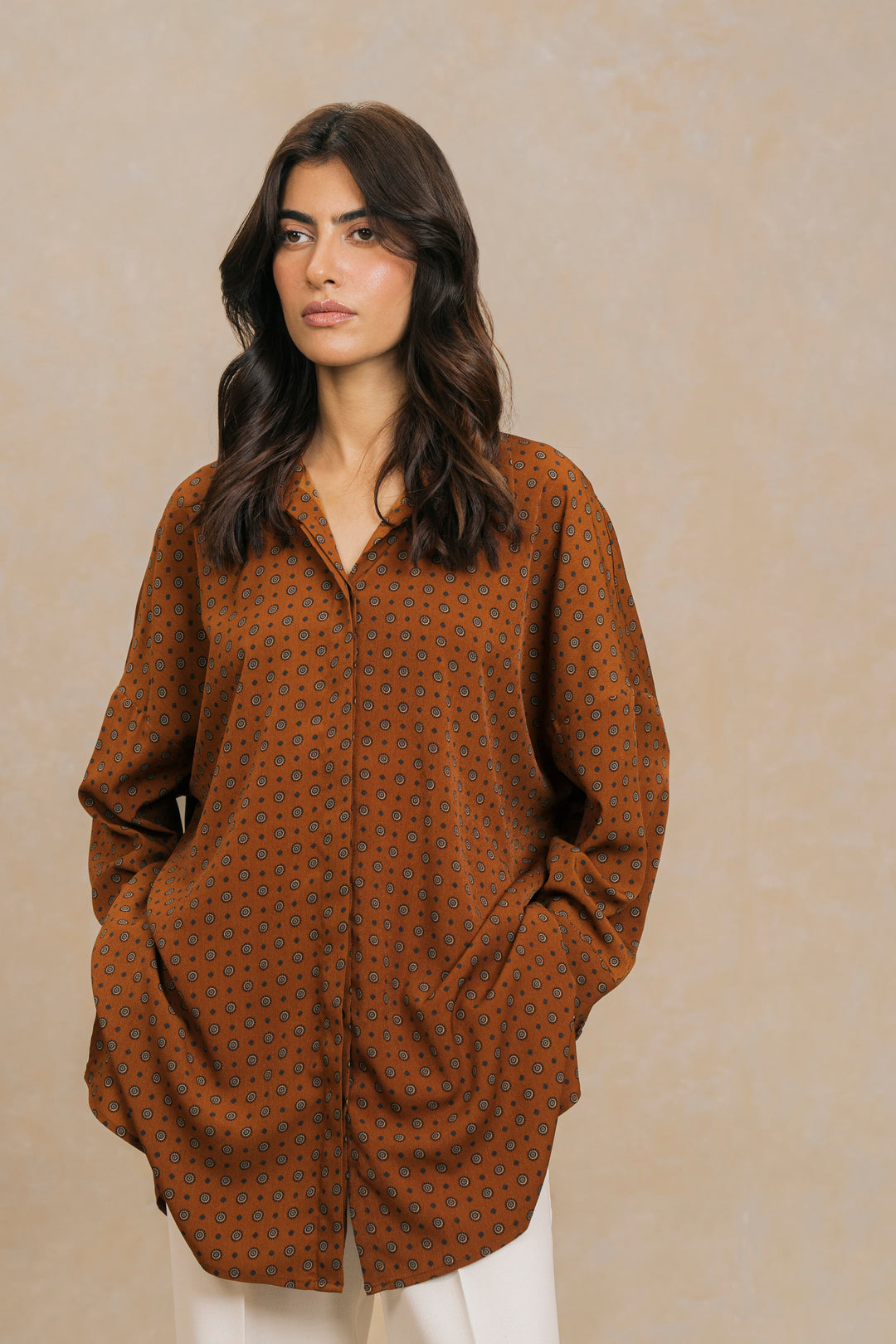 RUST OVERSIZED SHIRT