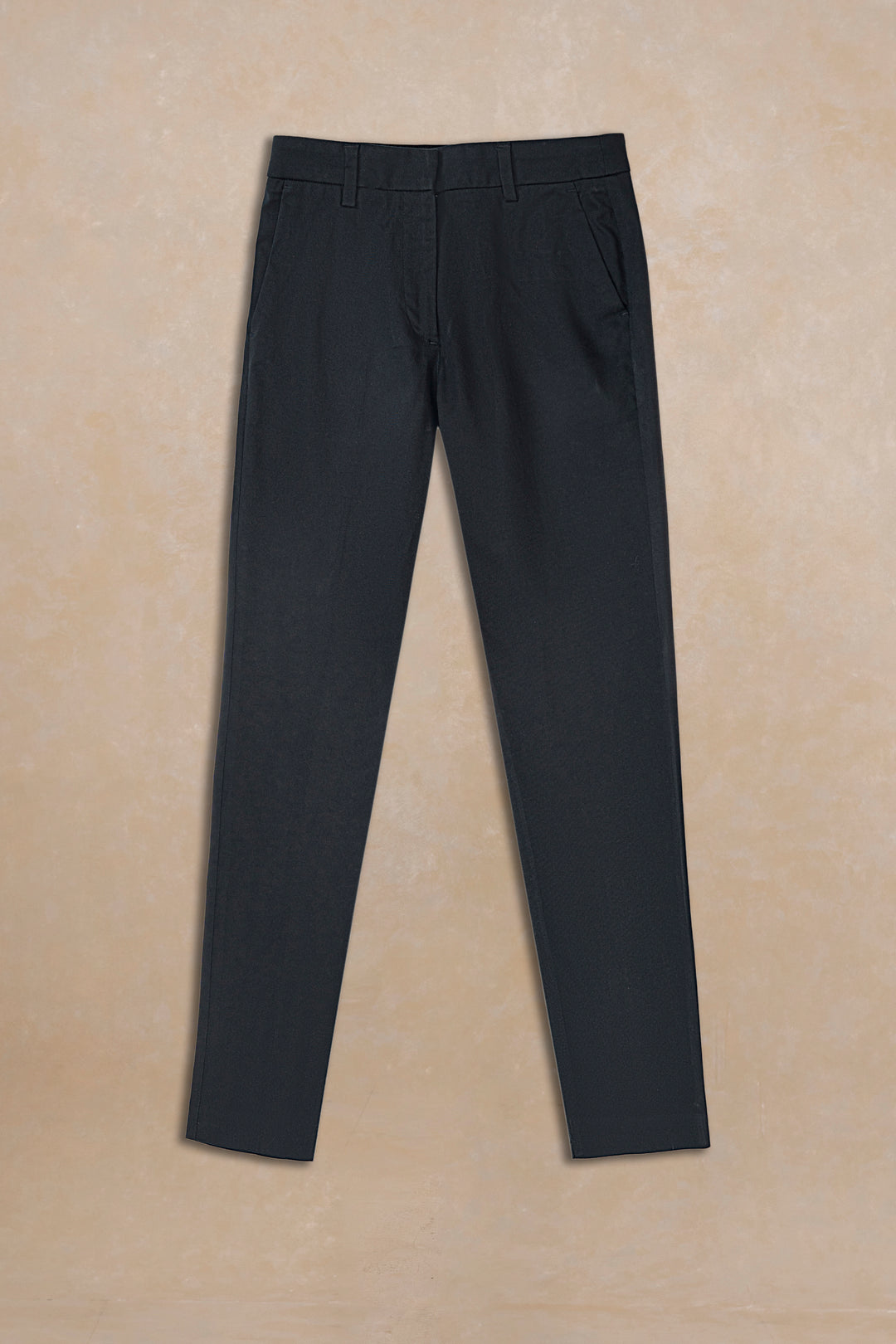 Navy Blue Slim Fit Cotton Trouser