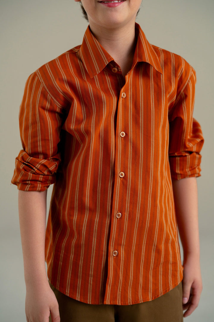 Rust Stripped Shirt