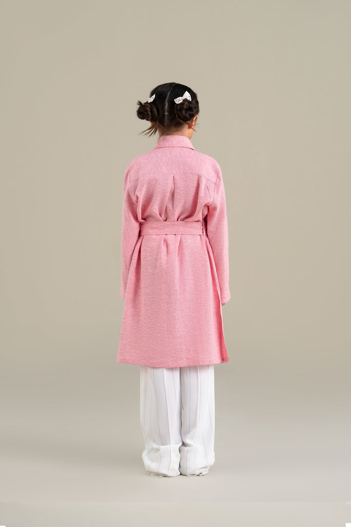 Pink Safari Shirt Dress
