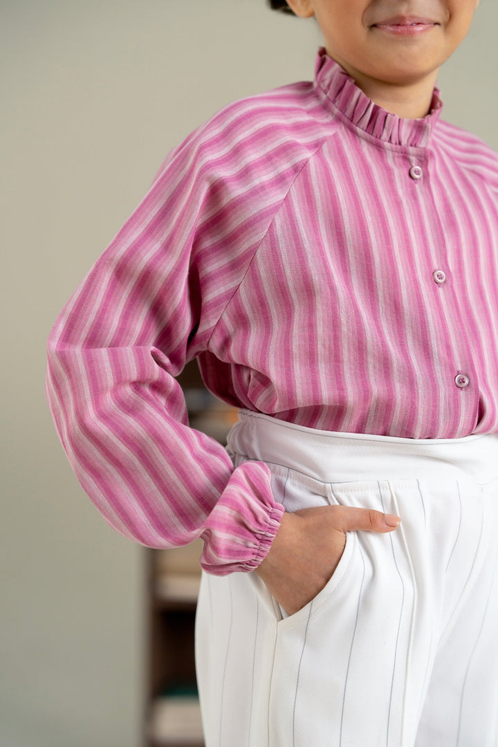 White Stripped Wide Leg trouser