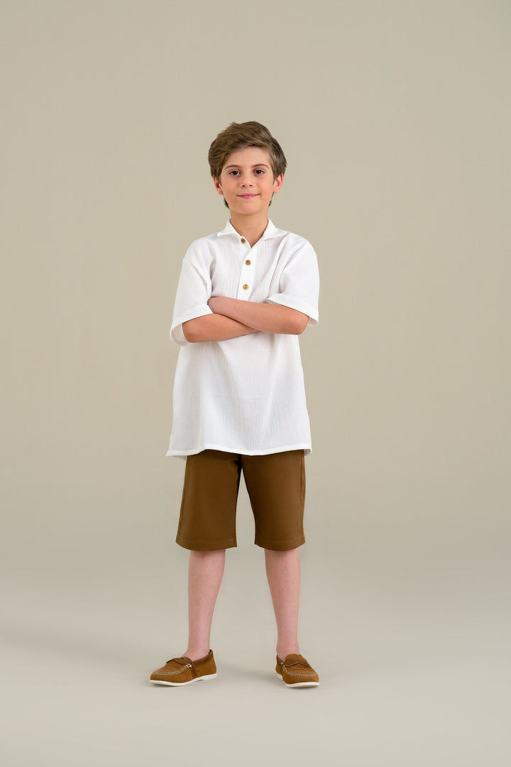 White Textured Shirt