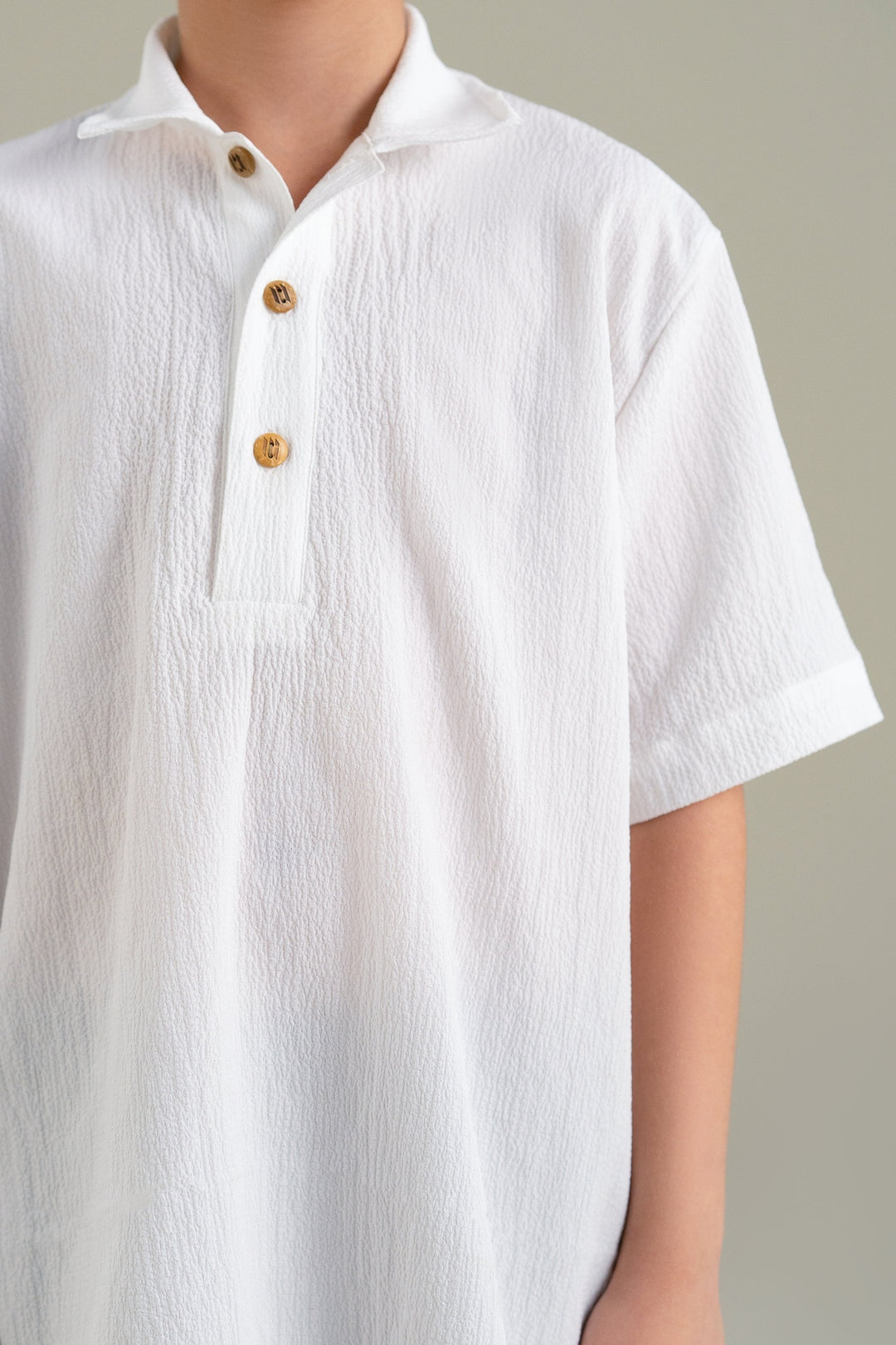 White Textured Shirt