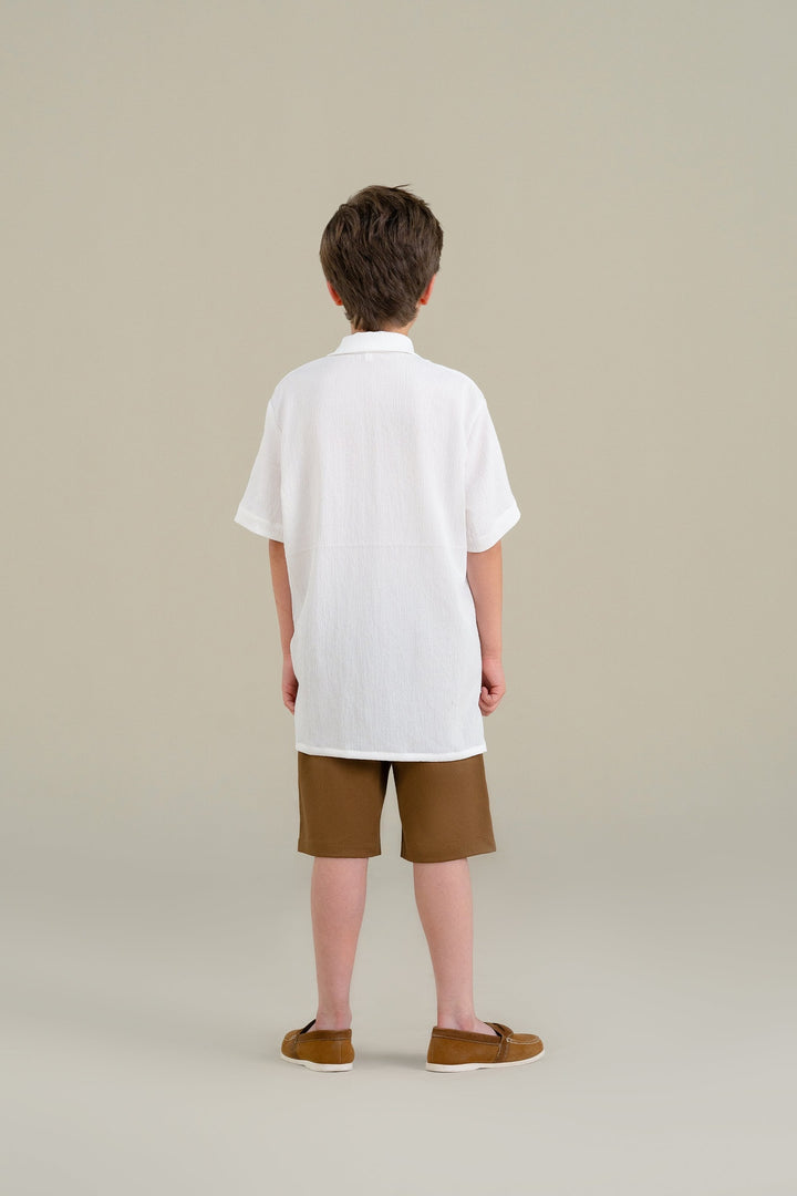 White Textured Shirt