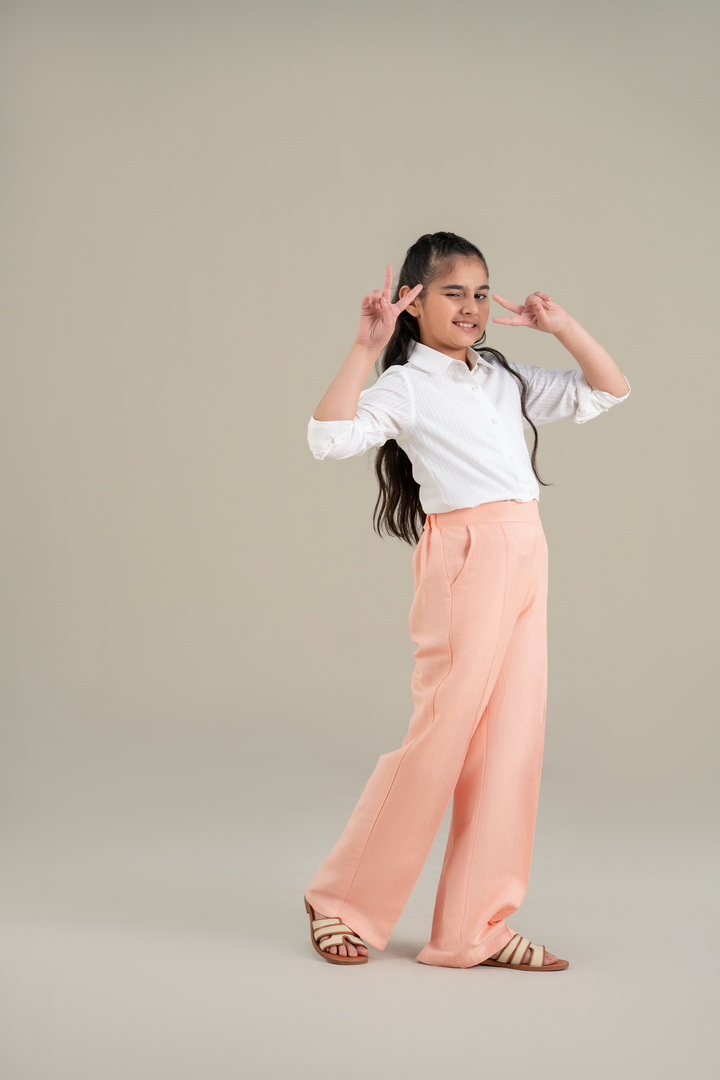 Peach Wide Leg trouser