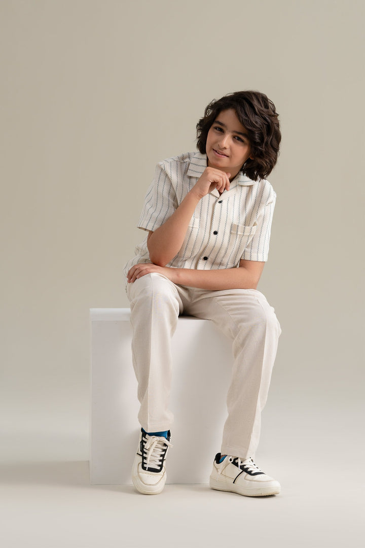Beige Linen Trouser