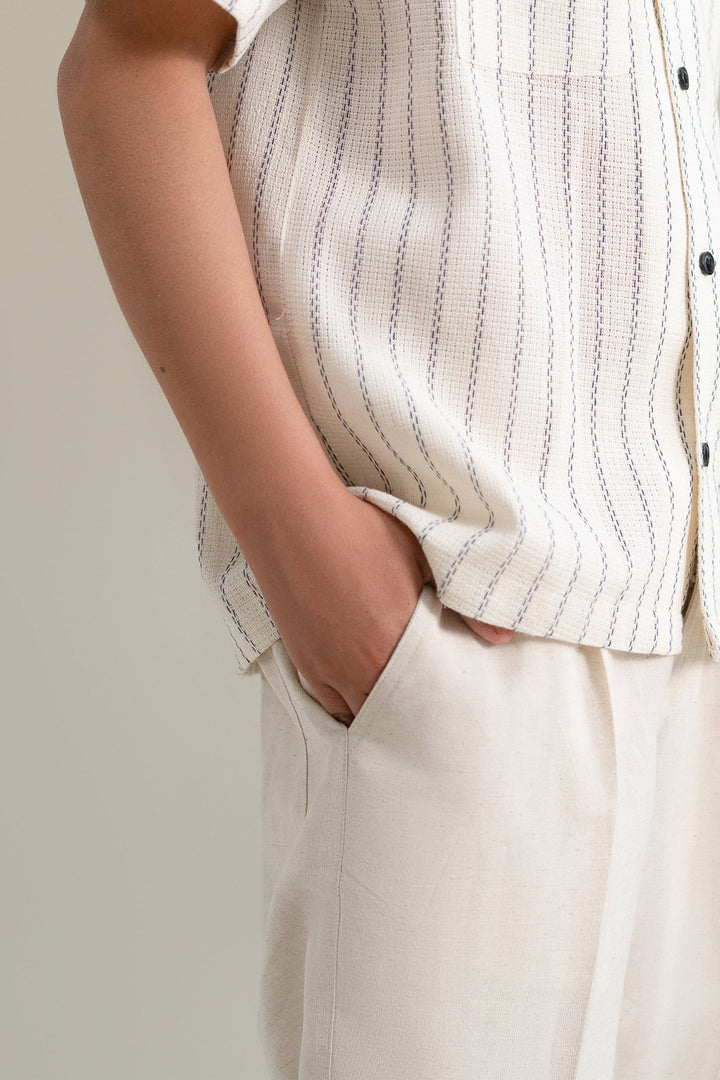 Beige Linen Trouser