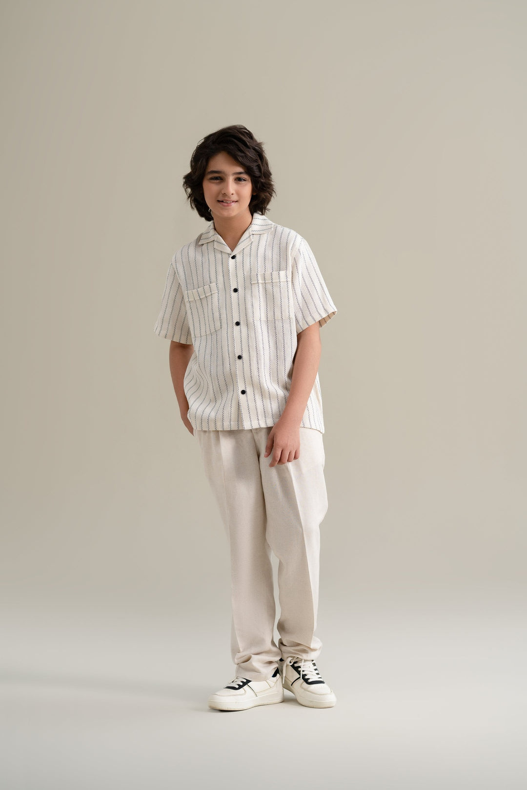 Beige Linen Trouser