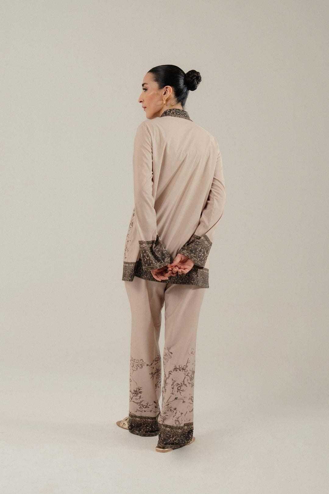 Beige Printed Co-Ord Set