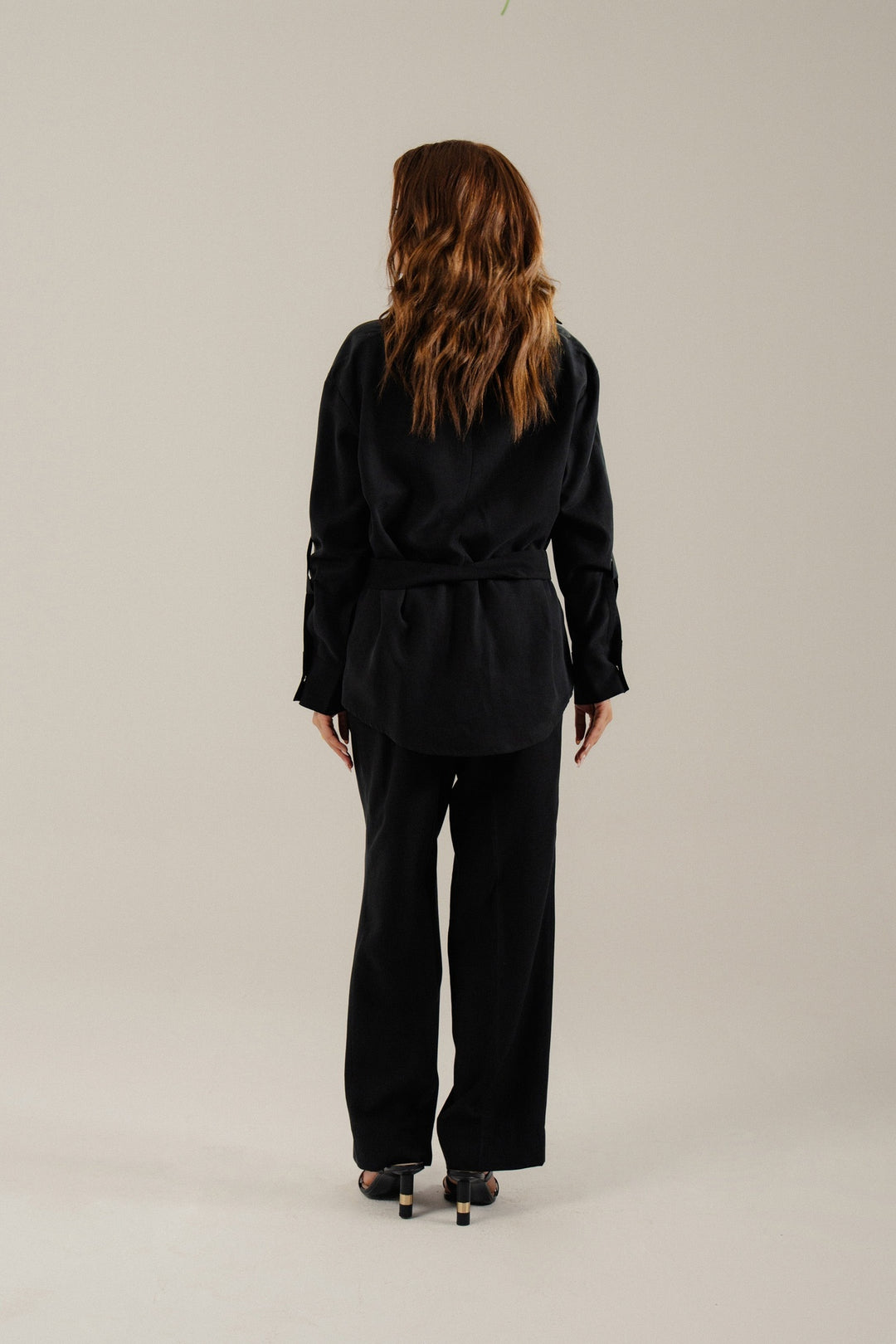 Black Linen Safari Set