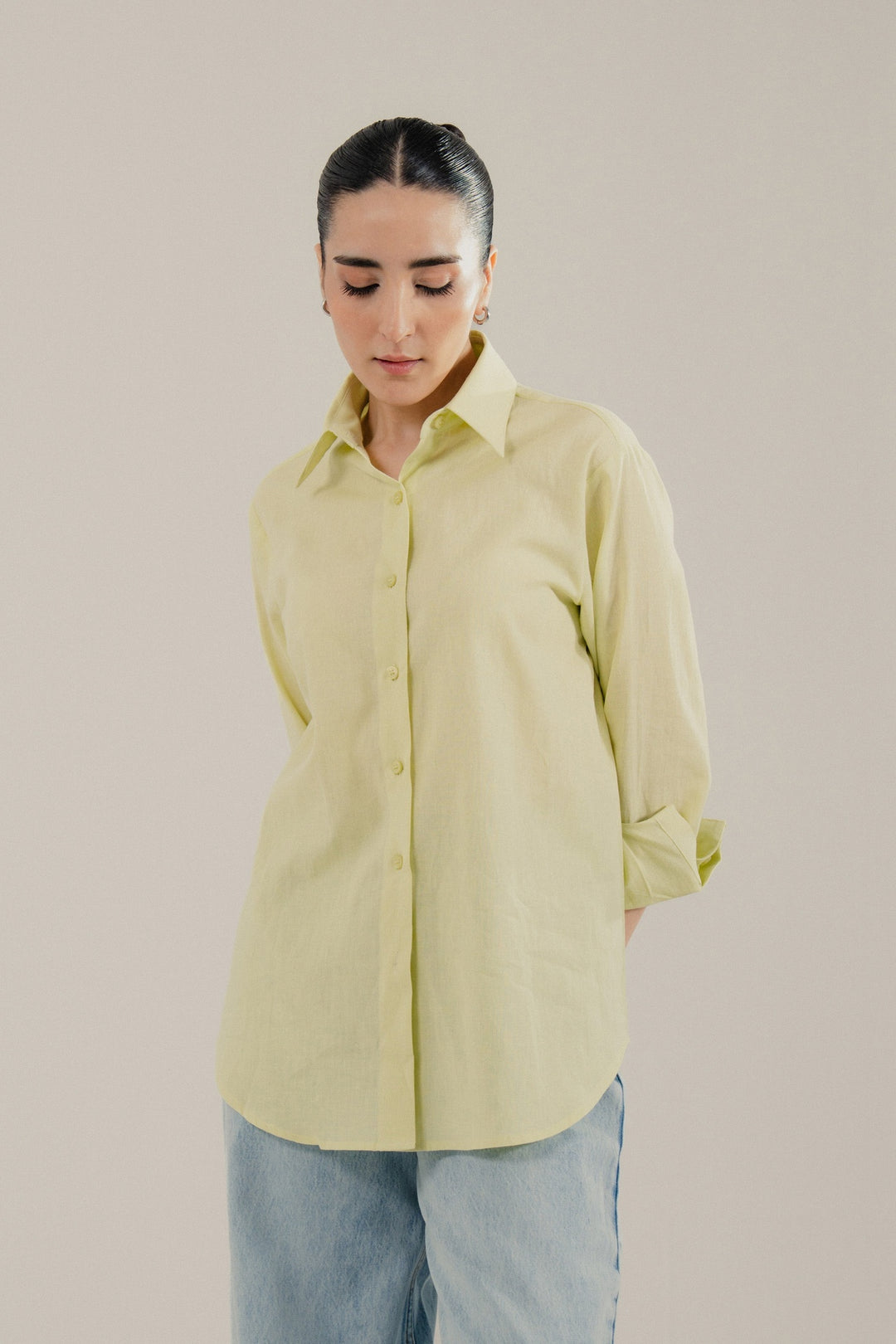 Butter Yellow Linen Shirt