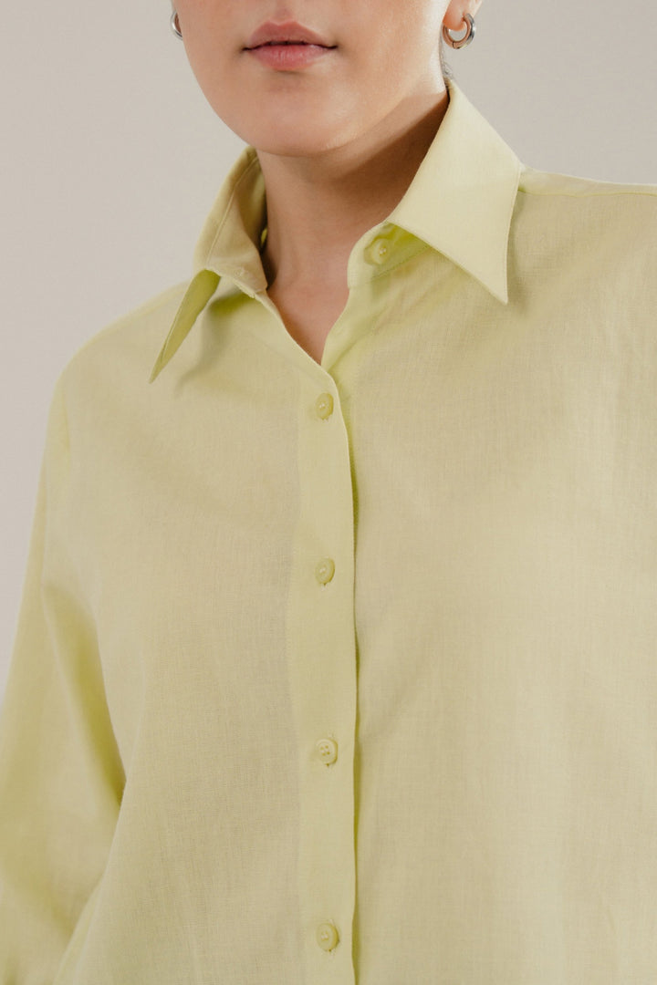 Butter Yellow Linen Shirt