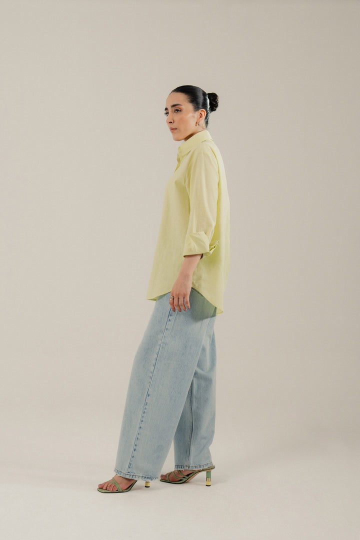 Butter Yellow Linen Shirt
