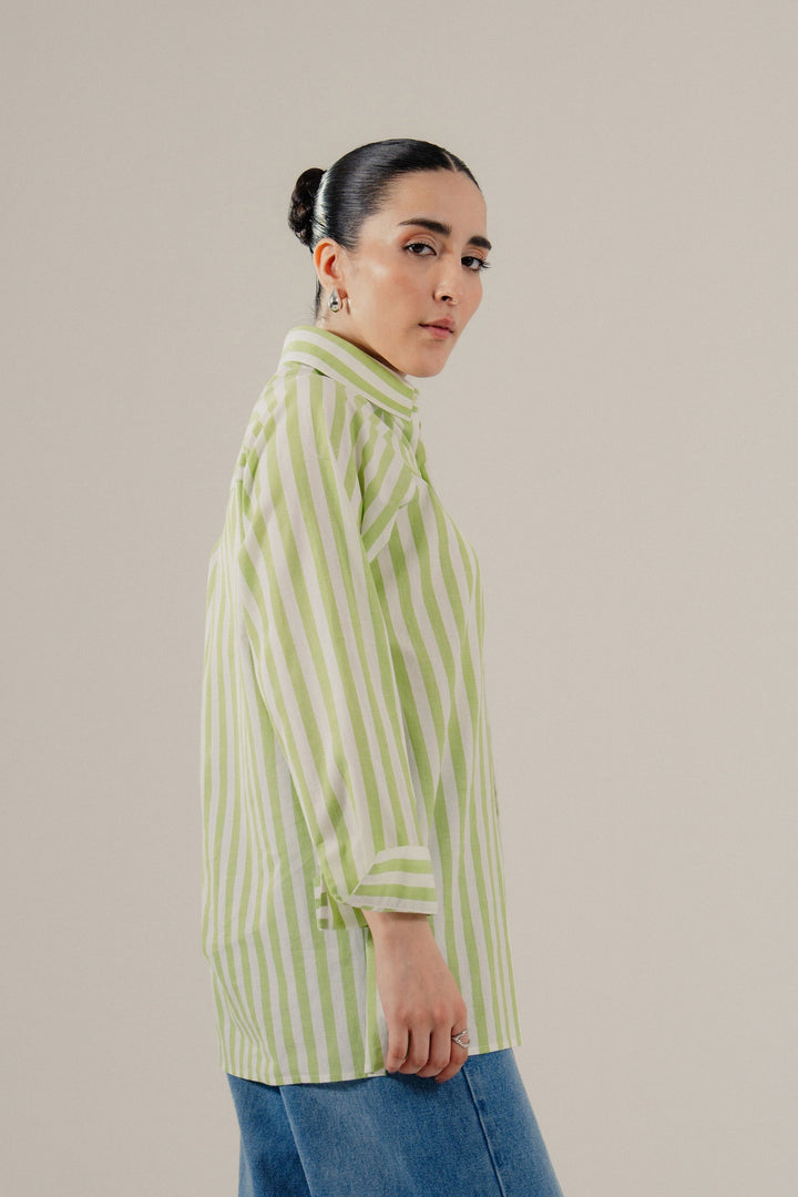 Green Strip Shirt
