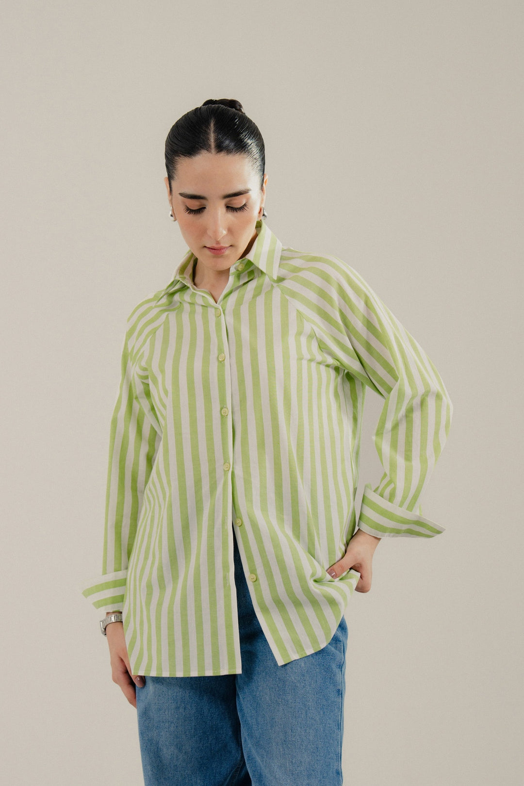 Green Strip Shirt