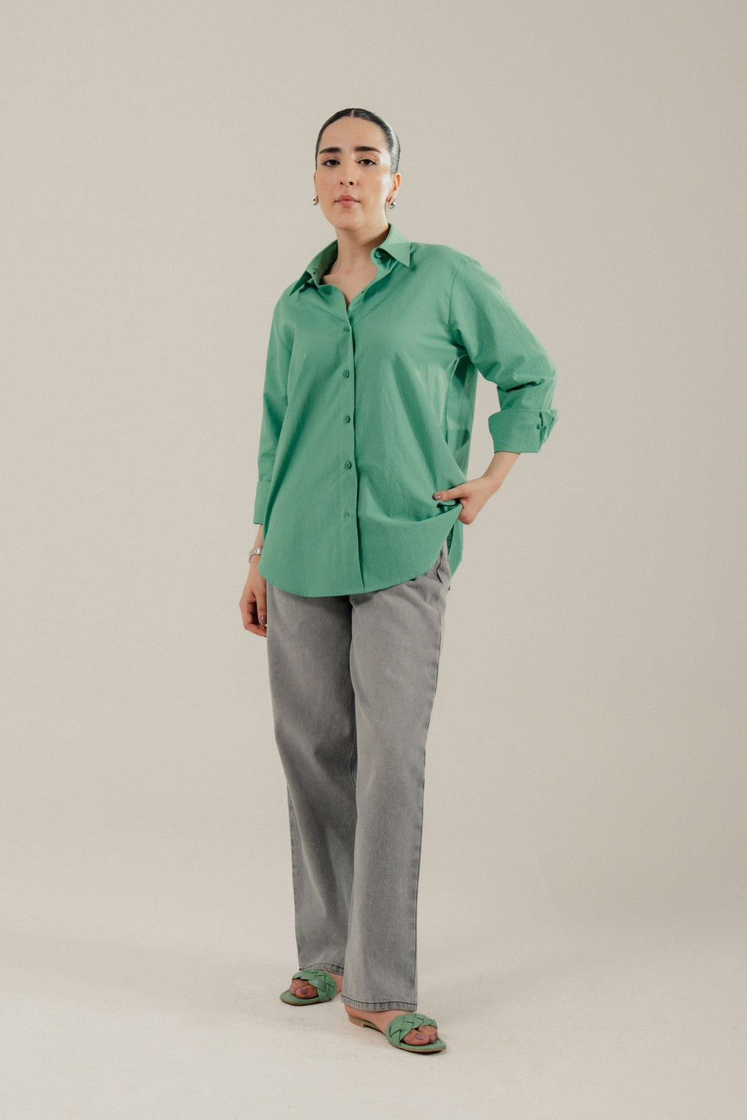 Jade Linen Shirt