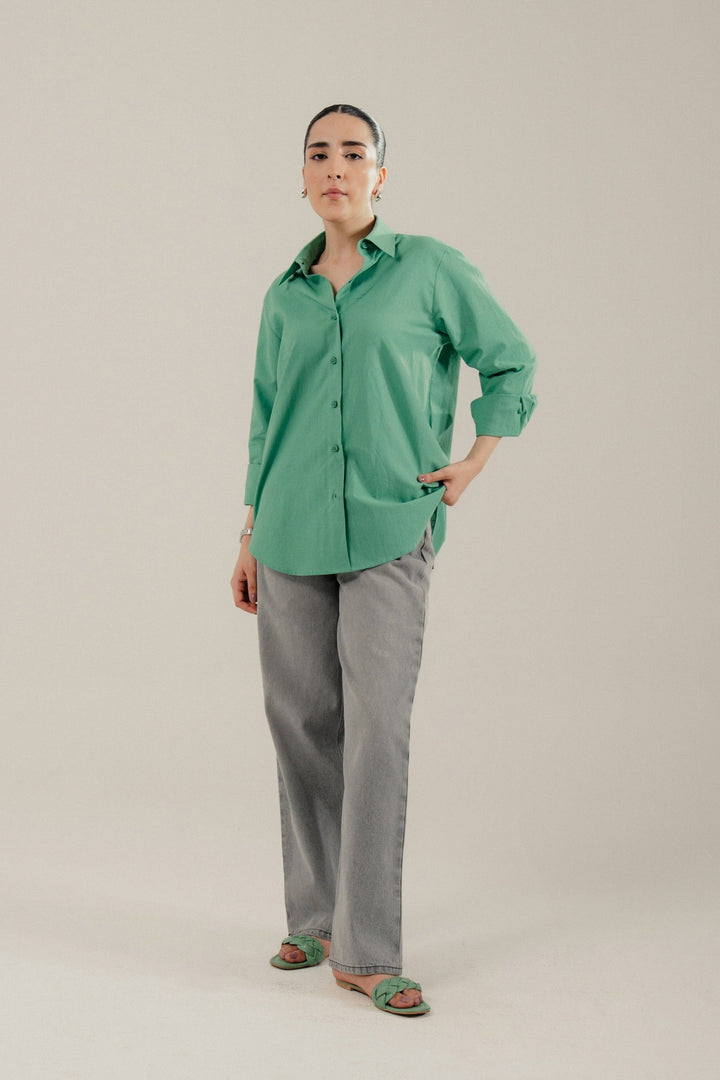 Jade Linen Shirt