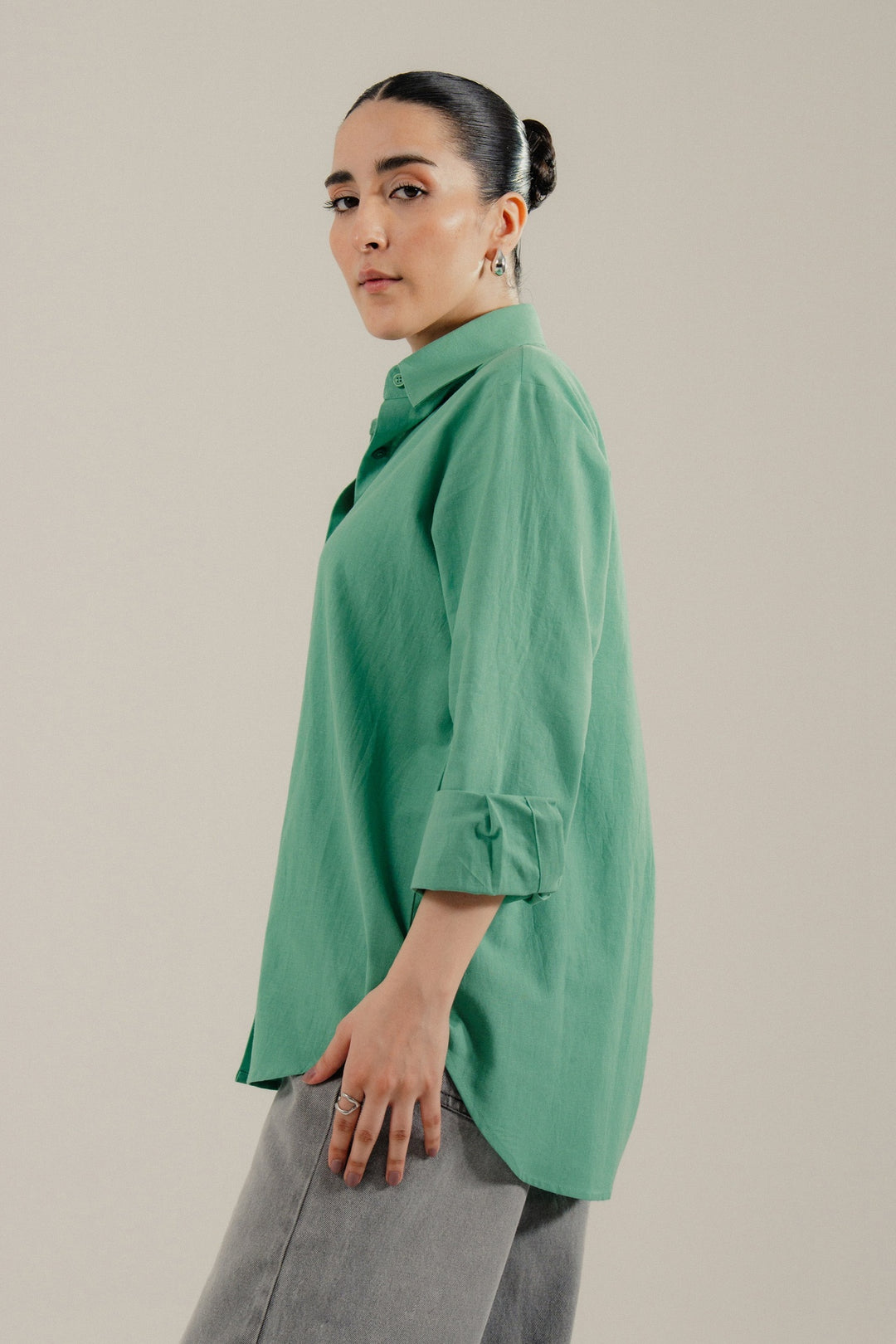 Jade Linen Shirt