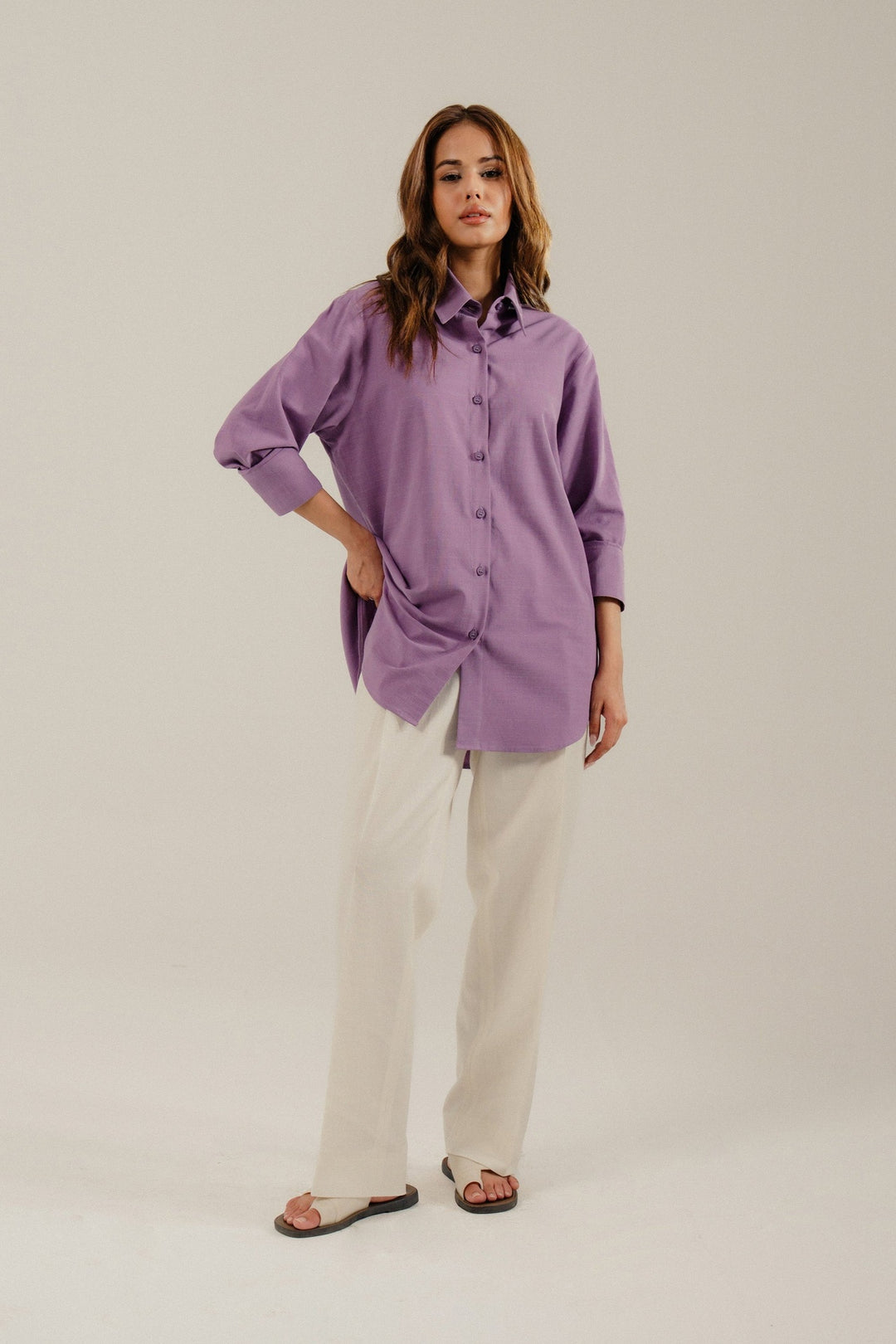 Lilac Linen Shirt
