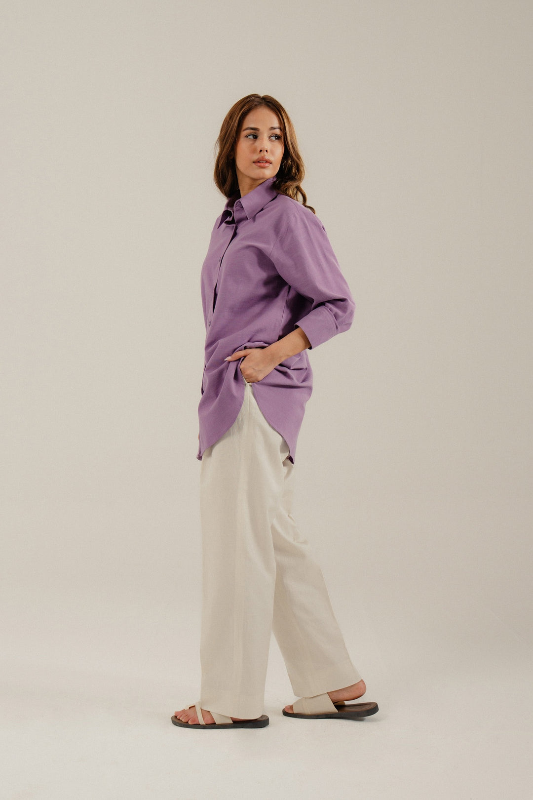 Lilac Linen Shirt