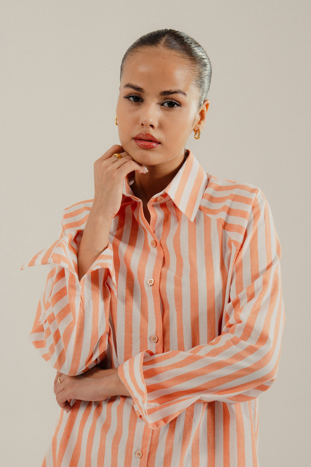 Orange Strip Shirt