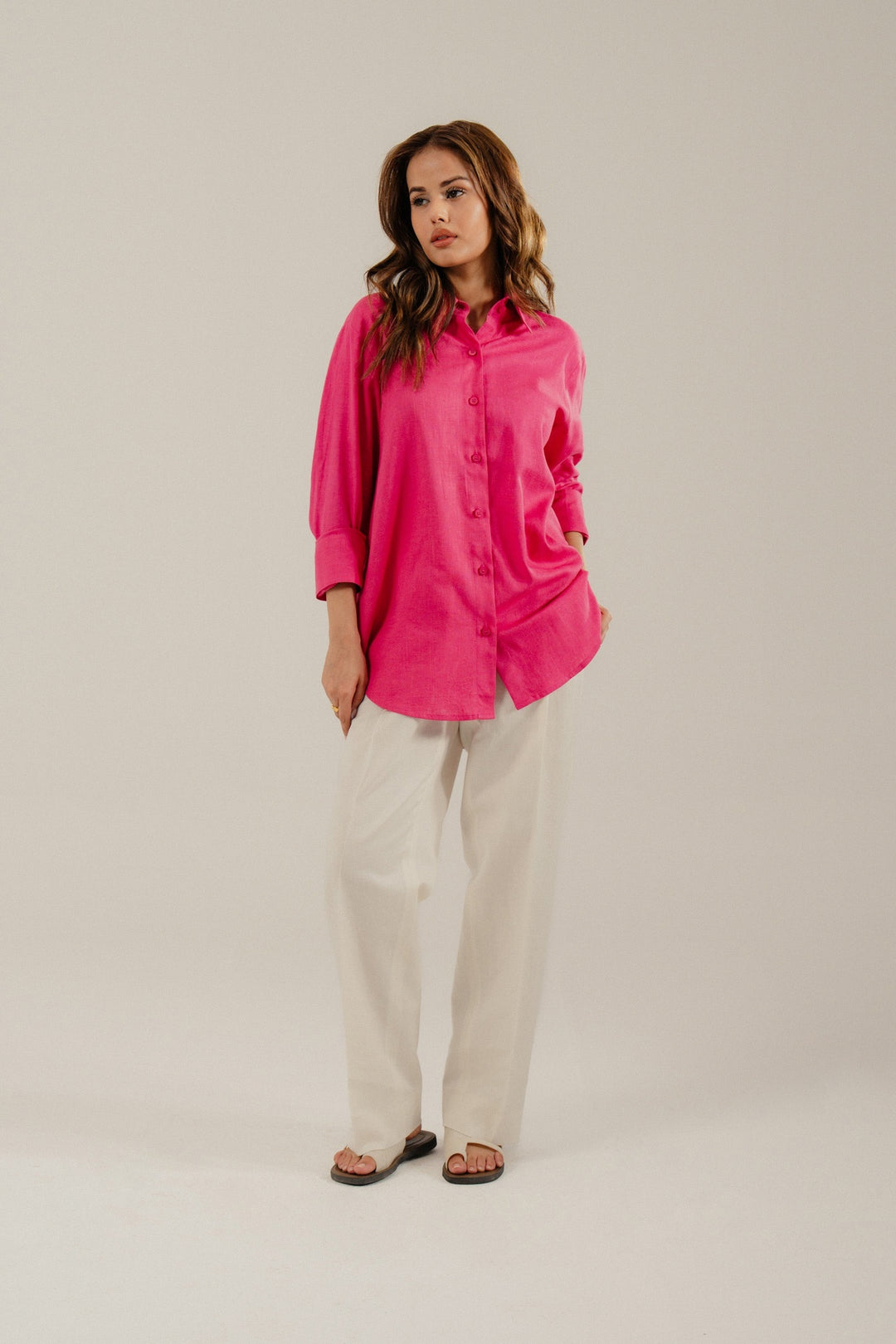 Pink Linen Shirt