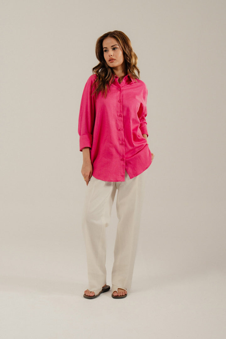 Pink Linen Shirt